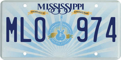 MS license plate MLO974