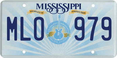 MS license plate MLO979