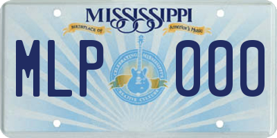 MS license plate MLP000