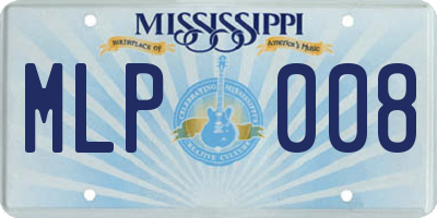 MS license plate MLP008