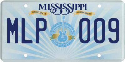 MS license plate MLP009