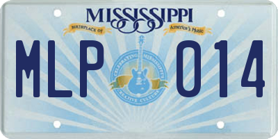 MS license plate MLP014