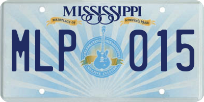 MS license plate MLP015