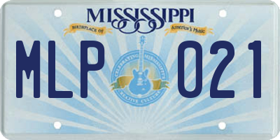 MS license plate MLP021