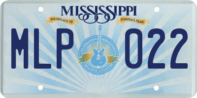 MS license plate MLP022