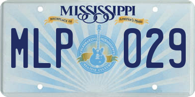 MS license plate MLP029
