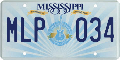 MS license plate MLP034