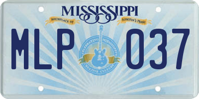 MS license plate MLP037