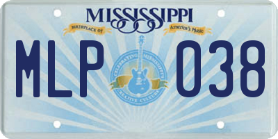 MS license plate MLP038