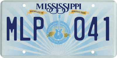 MS license plate MLP041