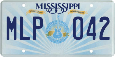 MS license plate MLP042