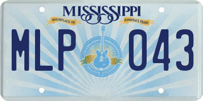 MS license plate MLP043