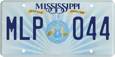 MS license plate MLP044
