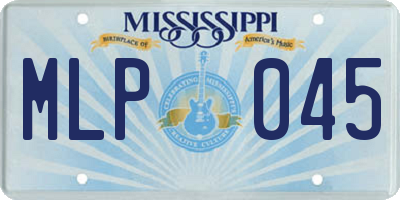 MS license plate MLP045