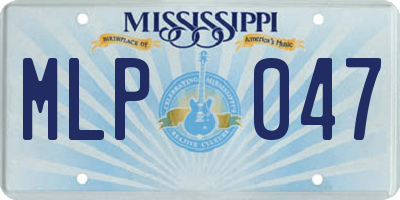 MS license plate MLP047