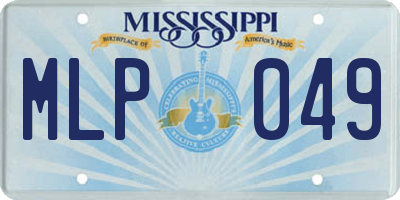 MS license plate MLP049