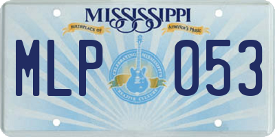 MS license plate MLP053