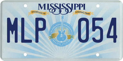 MS license plate MLP054