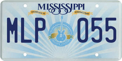 MS license plate MLP055