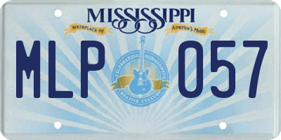 MS license plate MLP057