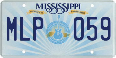 MS license plate MLP059