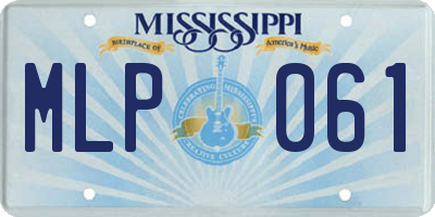 MS license plate MLP061