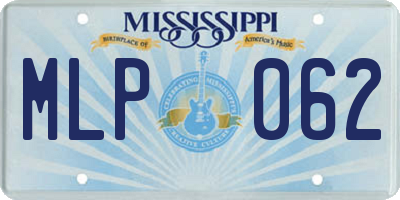 MS license plate MLP062