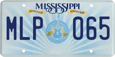 MS license plate MLP065