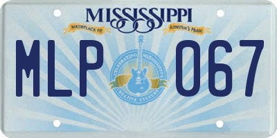 MS license plate MLP067