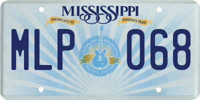 MS license plate MLP068