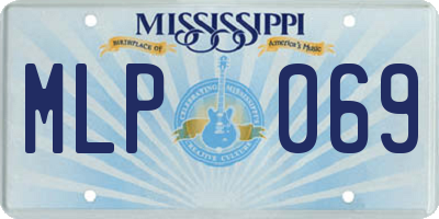 MS license plate MLP069