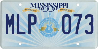 MS license plate MLP073