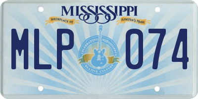 MS license plate MLP074