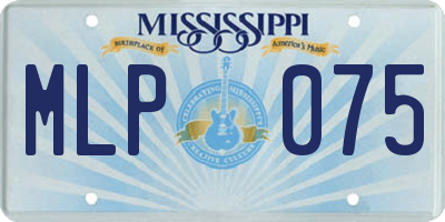 MS license plate MLP075