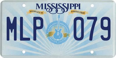 MS license plate MLP079