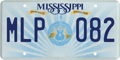 MS license plate MLP082