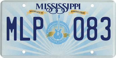 MS license plate MLP083