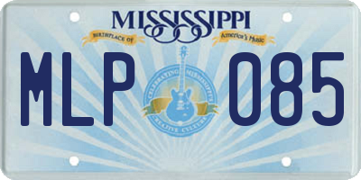 MS license plate MLP085