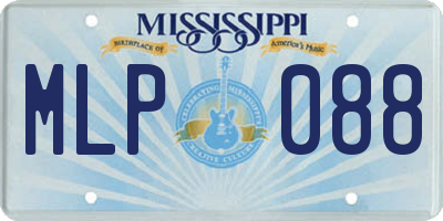 MS license plate MLP088
