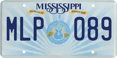 MS license plate MLP089