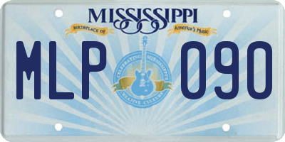 MS license plate MLP090