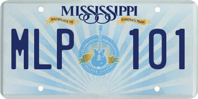 MS license plate MLP101