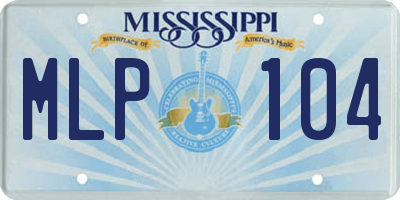 MS license plate MLP104