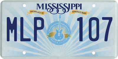 MS license plate MLP107