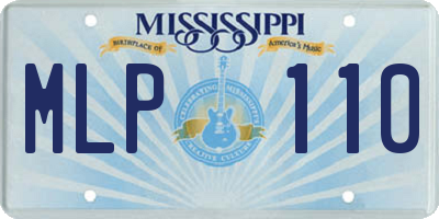 MS license plate MLP110