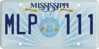 MS license plate MLP111