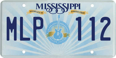 MS license plate MLP112