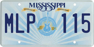MS license plate MLP115
