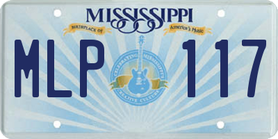 MS license plate MLP117