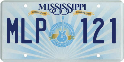 MS license plate MLP121